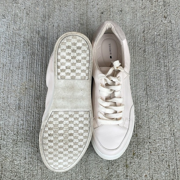 Birdies Womens Cardinal Sneakers Seashell Pink Cream Leather Lace Up Size 9 - Picture 6 of 6